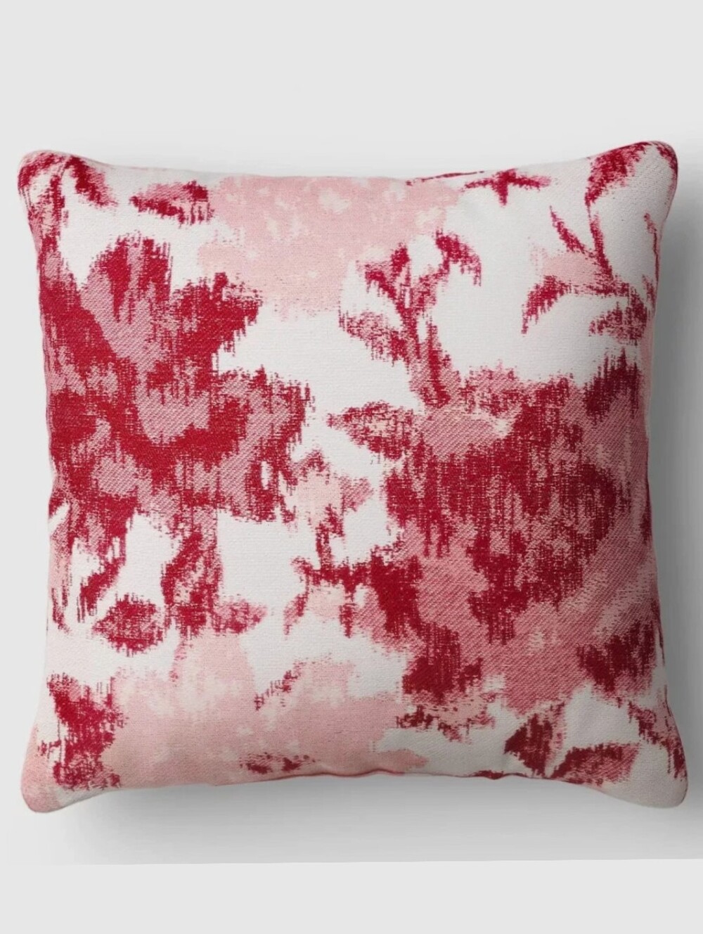 Threshold NWT 18" Floral Jacquard Throw Pillow Indoor/Outdoor Cream/Pink